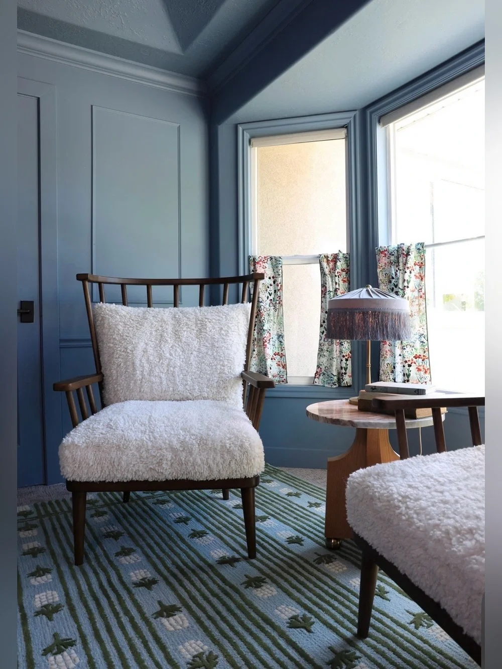 Anthropologie @nestingwithgrace Cotton Floral Printed Cafe Curtains, Set of 2